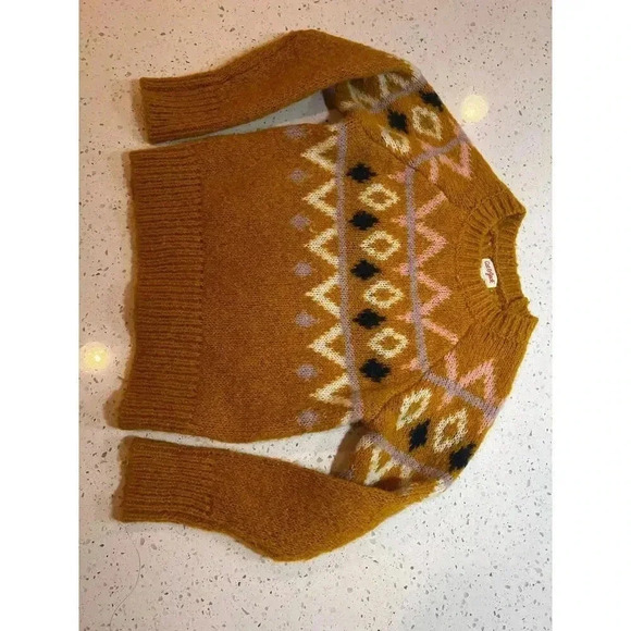 cat & jack sweater orange and white boys medium - Picture 1 of 4
